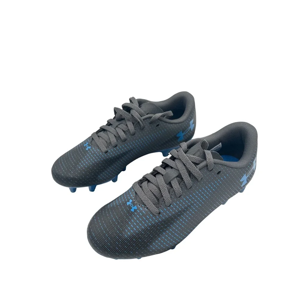 NEW Under Armour Youth Cleats Shadow Select 3 Jr FG Soccer Grey Blue 2.5Y